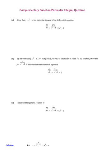 what is meant by a linear differential equation of the first order