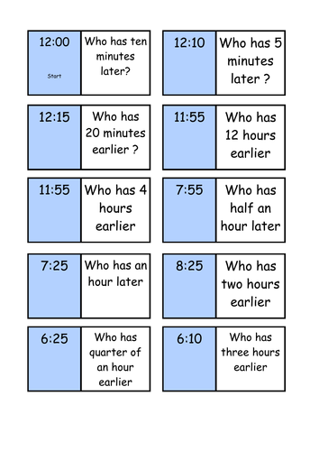 Loop Cards - Time