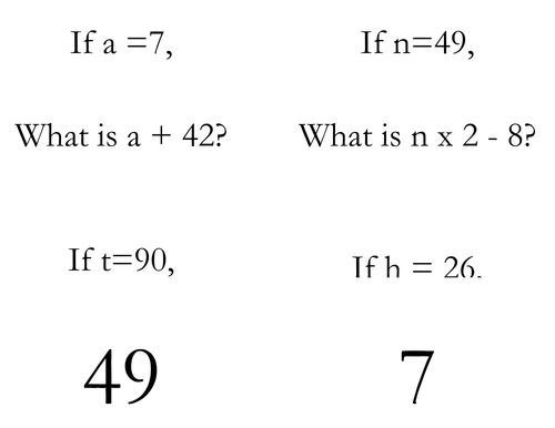 "I Have; Who Has" Substitution