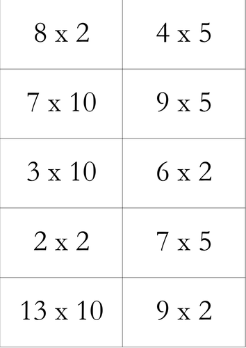 Loop Cards - Follow Me Cards x 2 5 10 | Teaching Resources