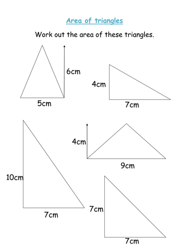 Area of triangles handout