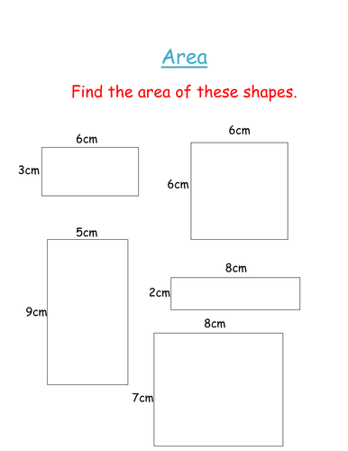 Area of squares and rectangles worksheet by groov e chik Teaching