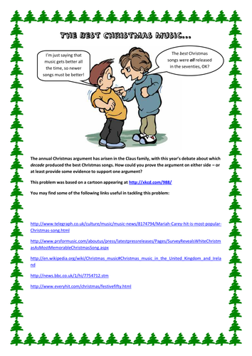 Christmas Music statistics task