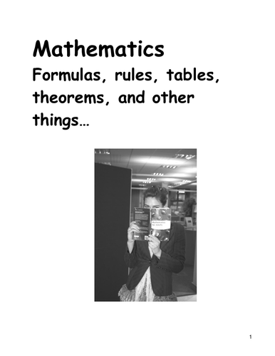 Math Formulas (Posters and Review Guides)