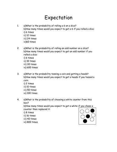 Probability and Expected Value