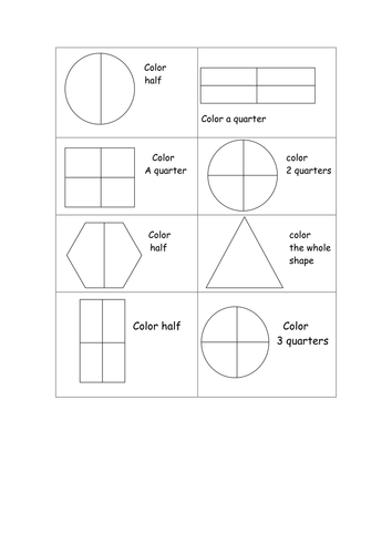 1 quarters and grade halves worksheet jodieadams91 by Resources Teaching   TES Halves quarters and