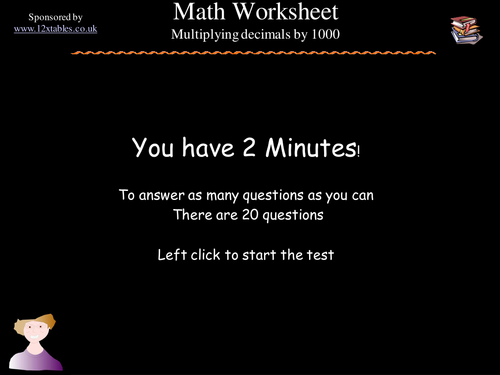 Multiplying decimals by 1000