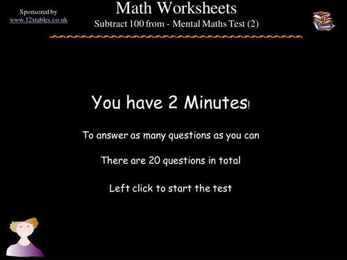 Subtracting 100 from questions