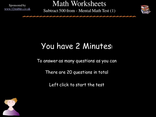 Subtracting 500 or 1000 from ...