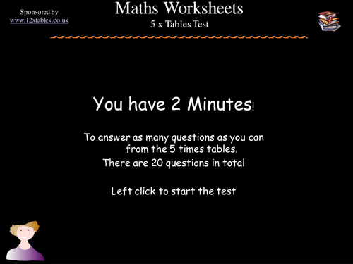 5 x Times Table Tests