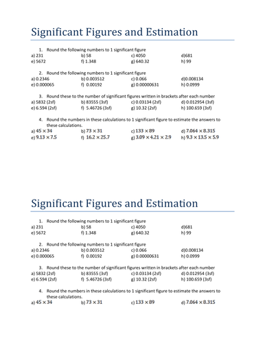 Rounding Significant Figures