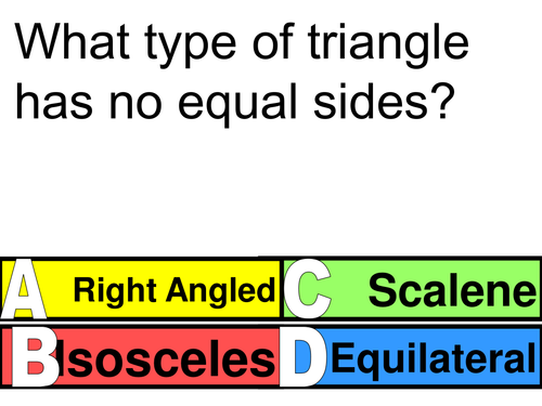 Basic Shape Work - Multiple Choice Starter