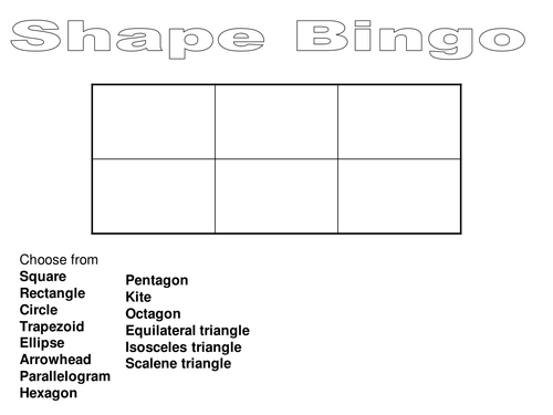 Shape Bingo