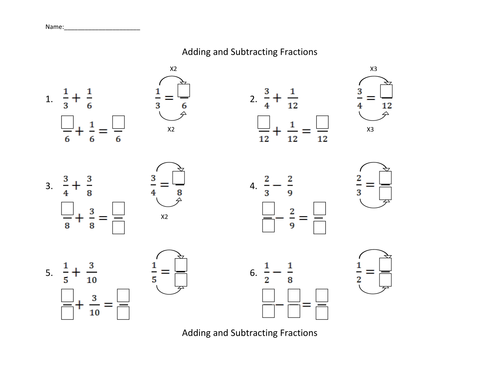 fractions worksheet teaching resources