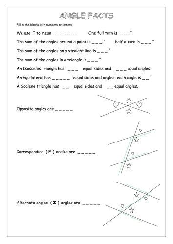 A Simple Angles Worksheet