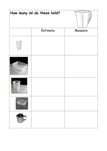 Measuring in ml by etaalpha - Teaching Resources - TES