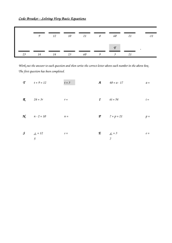 Resources for Solving Basic Equations