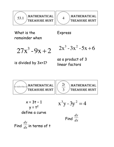 Reviewing Treasure Hunt