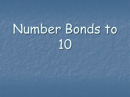 Number Bonds To 10 Song Ks1