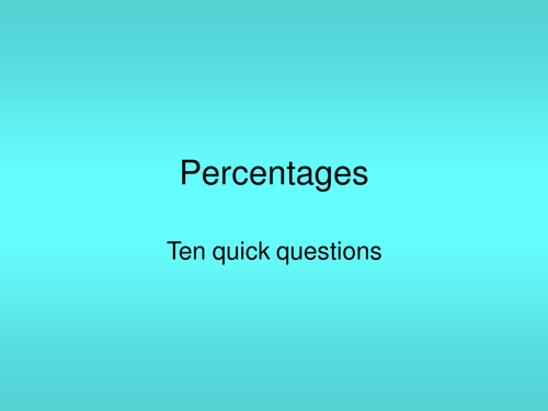 Percentages