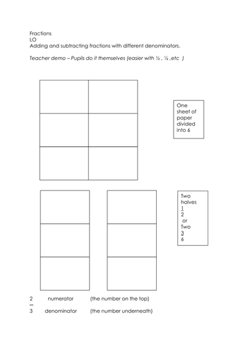 Fractions - addition
