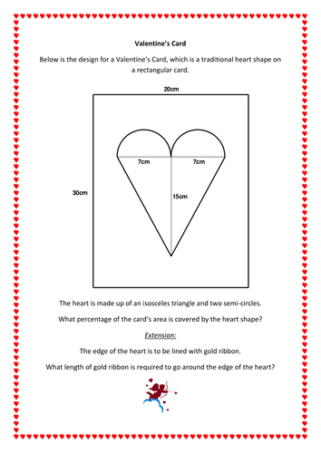 Valentine Card - Area & Perimeter