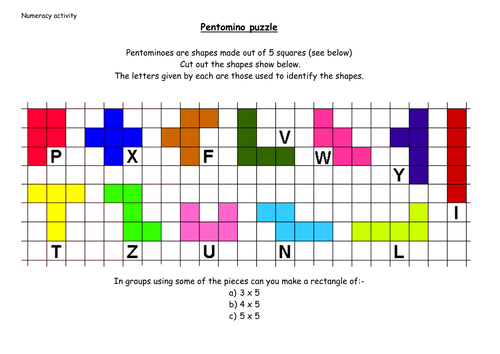 Pentomino Problem Activity