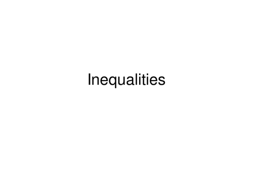 Inequalities - 10 quick questions