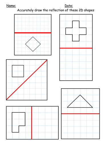 reflection of shapes teaching resources