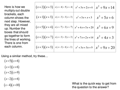 Multipyling Binomials
