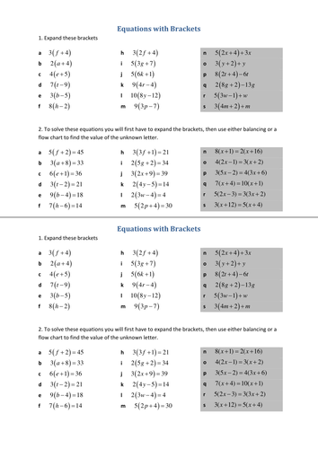 Equations with brackets drilling