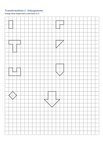 Transformations - enlargements without a center