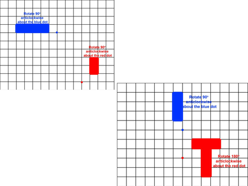 Transformations - rotations jigsaw