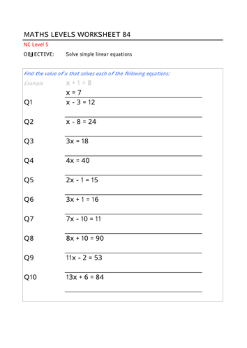 Solving Linear Equations