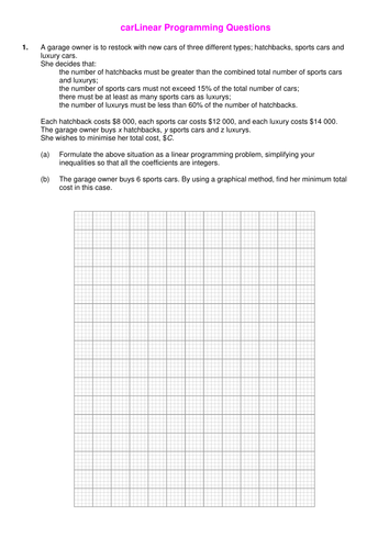 Linear Programming handout