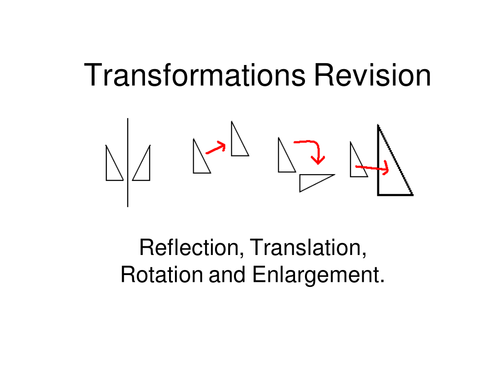 Transformations- multiple choice