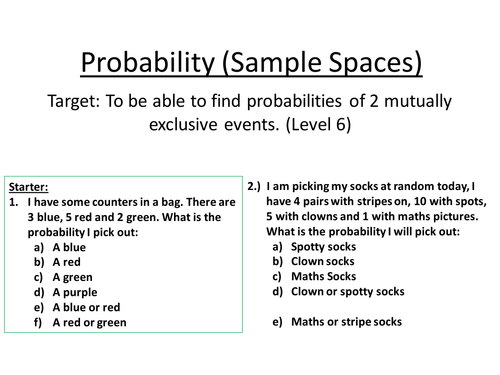Basic Probability | Teaching Resources