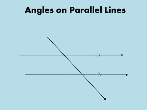 Angles of parallel lines PowerPoint