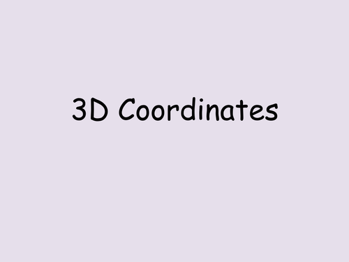 3d Coordinates animation