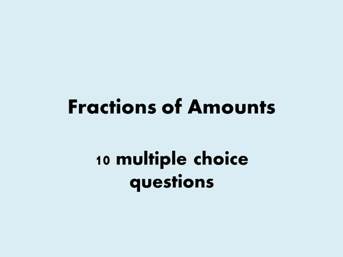 Fractions of amounts starter - Maziarz mapped