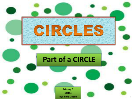 Introduction to Parts of a Circle