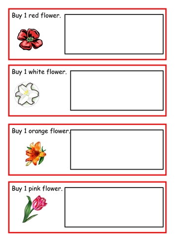 Garden Center/ Flower shop - shopping cards