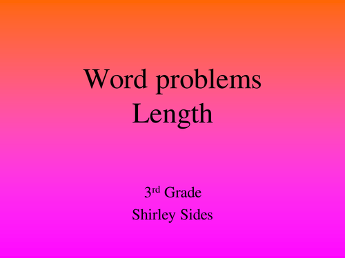Length word problems