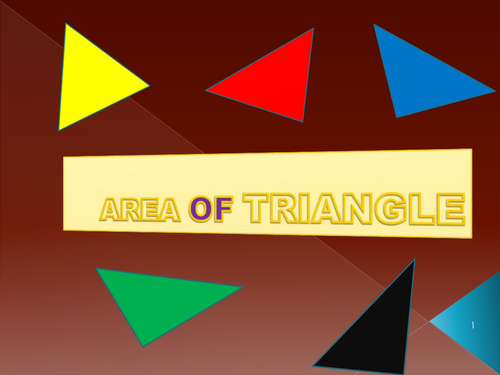 Introduction to Area of Triangles