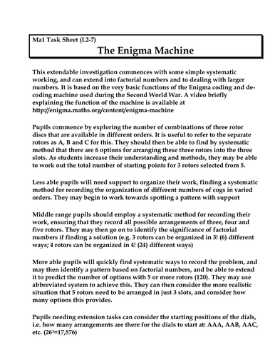 Enigma Investigation