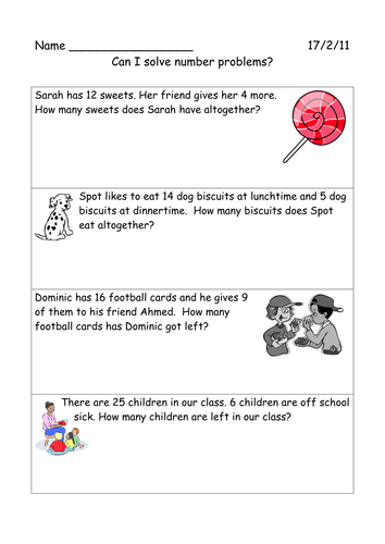 problem solving worksheets year 3