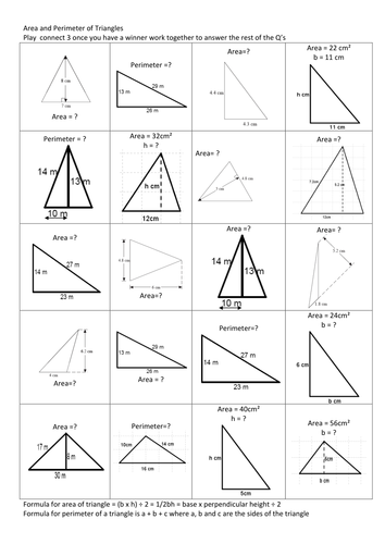 worksheets pdf year 9 algebra Area  Perimeter Triangles of and lisamcnulty1  by Teaching