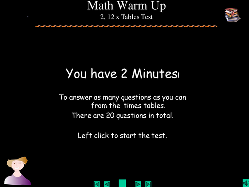 Multiplication Facts for 2 and 12