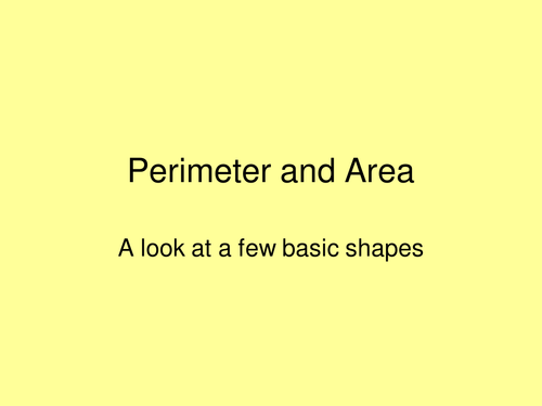 Area and perimeter
