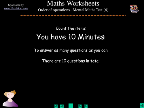 Order Of Operations Test